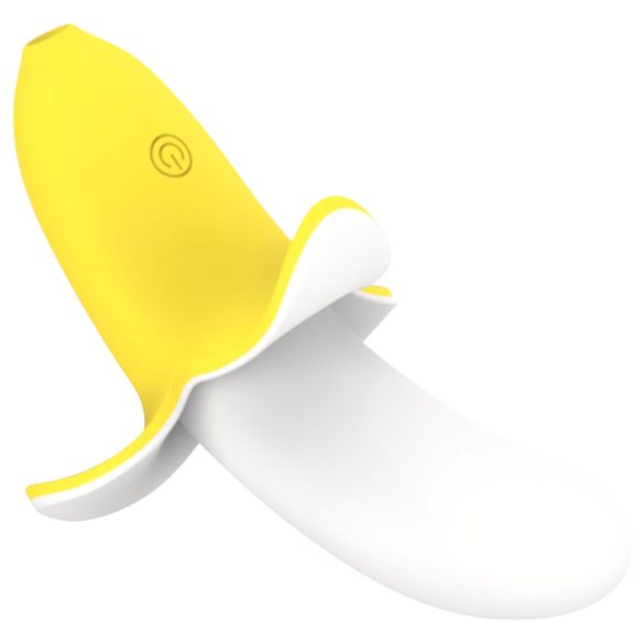Solteiro - vibrador banana à prova d'água (amarelo-branco)