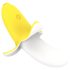 Solteiro - vibrador banana à prova d'água (amarelo-branco)