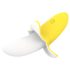 Solteiro - vibrador banana à prova d'água (amarelo-branco)
