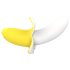Solteiro - vibrador banana à prova d'água (amarelo-branco)