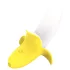 Lonely - vibrador banana recarregável à prova d'água - silicone amarelo branco