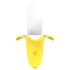 Solteiro - vibrador banana à prova d'água (amarelo-branco)