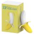 Solteiro - vibrador banana à prova d'água (amarelo-branco)