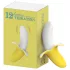 Lonely - vibrador banana recarregável à prova d'água - silicone amarelo branco