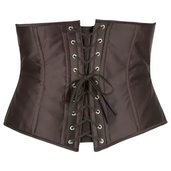 Cottelli Plus Size - espartilho de cetim - preto