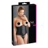 Cottelli Plus Size - espartilho cetim (preto) - 2XL