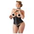 Cottelli Plus Size - espartilho cetim (preto) - 2XL