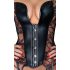 Noir - Corselete com cinta-liga rendada (preto) - XL