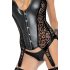 Noir - Top com Estampa de Leopardo e Cintas para Meias (Preto) - M