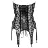 Noir - Top com Estampa de Leopardo e Cintas para Meias (Preto) - M