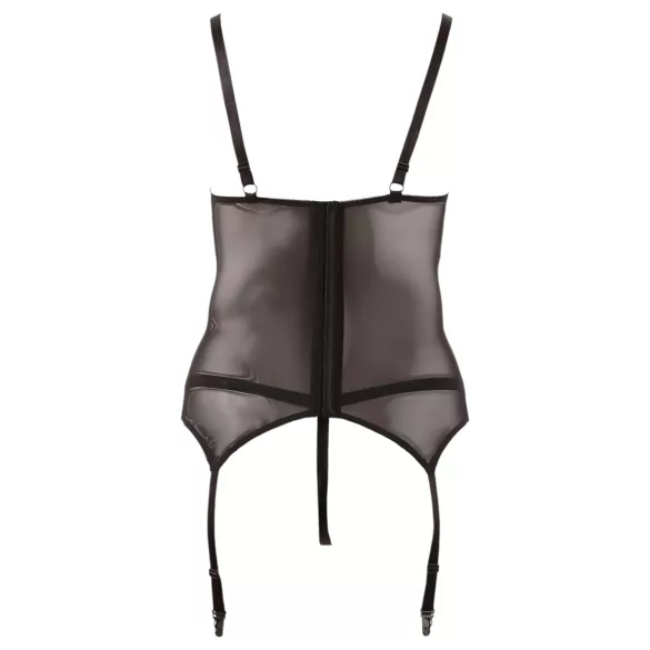 Cottelli - Top feminino com renda e fitas - preto - XXXL