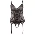 Cottelli - Top feminino com renda e fitas - preto - XXXXL