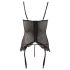Cottelli - Top com ligas e babados de renda (preto) - 80C/L