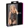 Cottelli - blusa transparente listrada brilhante - preto - XL