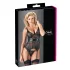 Cottelli - blusa transparente listrada brilhante - preto - XL