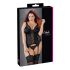 Cottelli Plus Size - Top preto ajustável com ligas