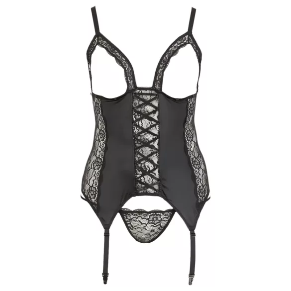 Cottelli Tamanho Plus - Top com Ligas Ajustável (preto)