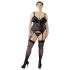 Cottelli Plus Size - Top preto ajustável com ligas - 3XL