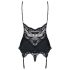 Conjunto Obsessive 810-COR-1 - Renda com Cinta-liga (Preto)