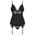 Conjunto Obsessive 810-COR-1 - Renda com Cinta-liga (Preto)