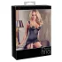 Abierta Fina - top brilhante com corrente e tanga (preto) - 85B/L