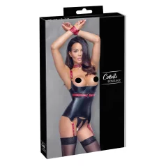  Cottelli Bondage - Top bondage com colarinho - brilhante preto - M