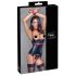Cottelli Bondage - Top brilho com colar elevador de seios (preto) - M