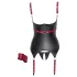 Cottelli Bondage - Top bondage com colarinho - brilhante preto - M