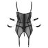Cottelli Bondage - Top c/ alças, algemas e tanga (preto) - L