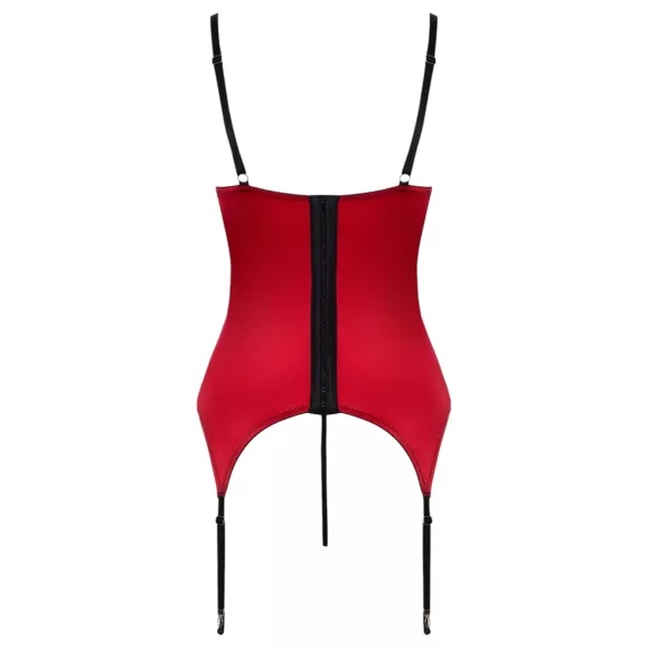 Cottelli - conjunto lingerie levantador seios renda - vermelho - M