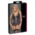 Cottelli Curves - conjunto de lingerie rendado com espartilho (roxo) - 90D/XL
