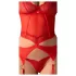 Obsessive Cupide Desir - conjunto lingerie transparente renda - vermelho