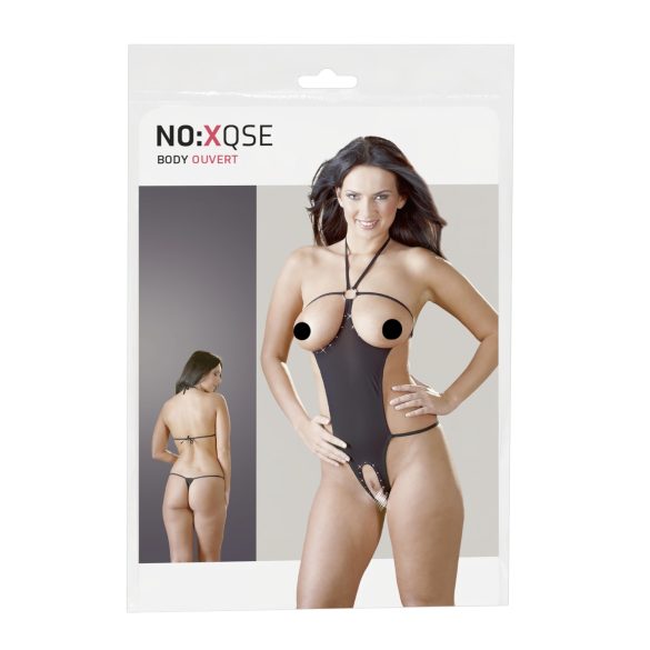 NO:XQSE - Body sensual aberto com strass - preto (S-L)