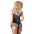 Cottelli - Body preto brilhante em rede