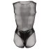 Cottelli - Body preto brilhante em rede