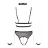 Cottelli Bondage - body aberto com tiras e correntes - preto - XL