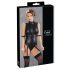 Cottelli Bondage - Body brilhante sem mangas c/ algemas (preto)