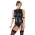 Cottelli Bondage - Body brilhante sem mangas c/ algemas (preto)