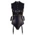 Cottelli Bondage - Body brilhante sem mangas c/ algemas (preto)