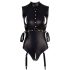 Cottelli Bondage - Body brilhante sem mangas c/ algemas (preto)