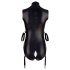 Cottelli Bondage - Body brilhante sem mangas c/ algemas (preto)