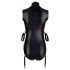 Cottelli Bondage - Body brilhante sem mangas c/ algemas (preto)