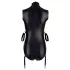 Cottelli Bondage - body sem mangas brilhante e algema para braço - preto - XL