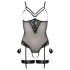 Cottelli Bondage - Body e Algemas com Aros Metálicos (preto) - XL