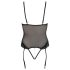 Cottelli Bondage - Body e Algemas com Aros Metálicos (preto) - XL