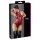Cottelli Party - body brilhante sem mangas com fecho éclair (vermelho)