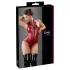 Cottelli Party - body brilhante sem mangas com fecho éclair (vermelho) - M
