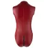 Cottelli Party - body brilhante sem mangas com fecho éclair (vermelho) - L