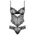Obsessive Alluria - body de renda floral (preto) - L/XL