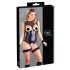 Cottelli Bondage - body aberto e algemas brilhantes (preto)